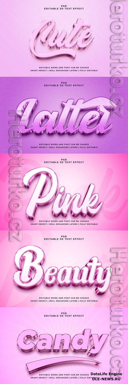 Psd style text effect editable set vol 309