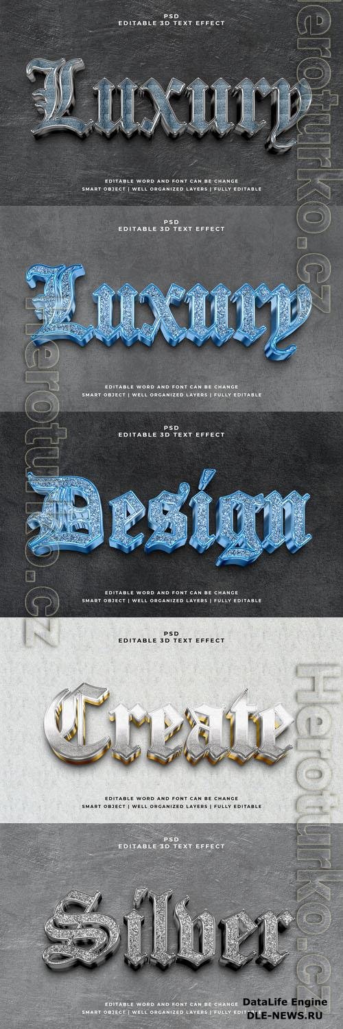 Psd style text effect editable set vol 307