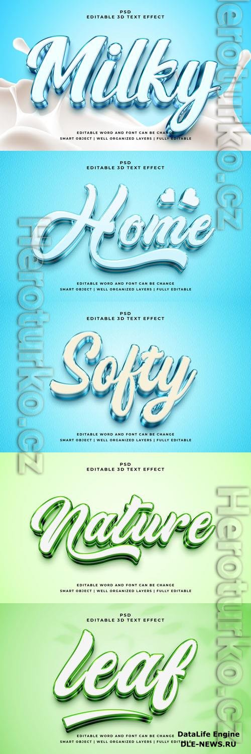 Psd style text effect editable set vol 304