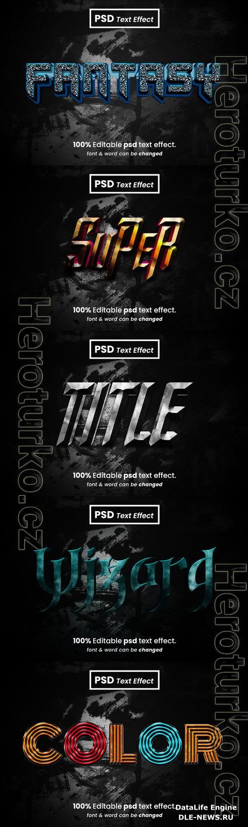 Psd style text effect editable set vol 330