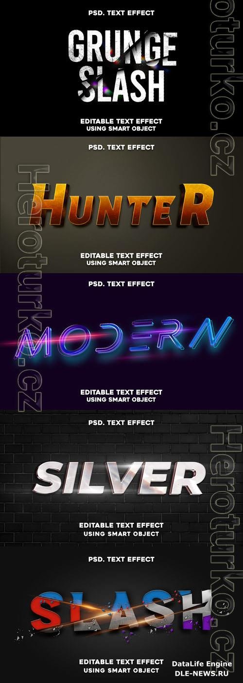 Psd style text effect editable set vol 329