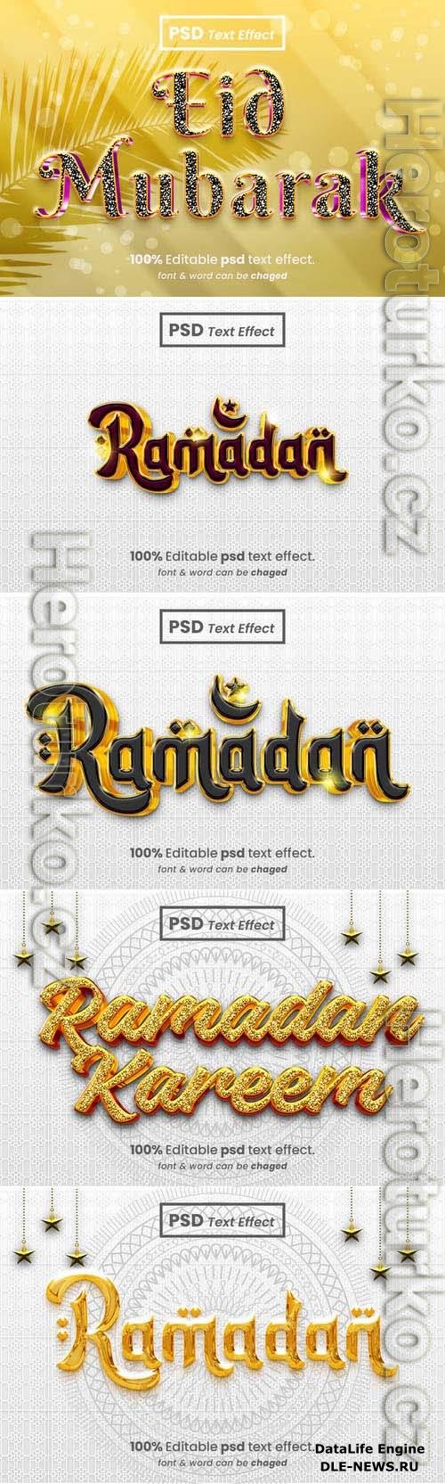 Psd style text effect editable set vol 328