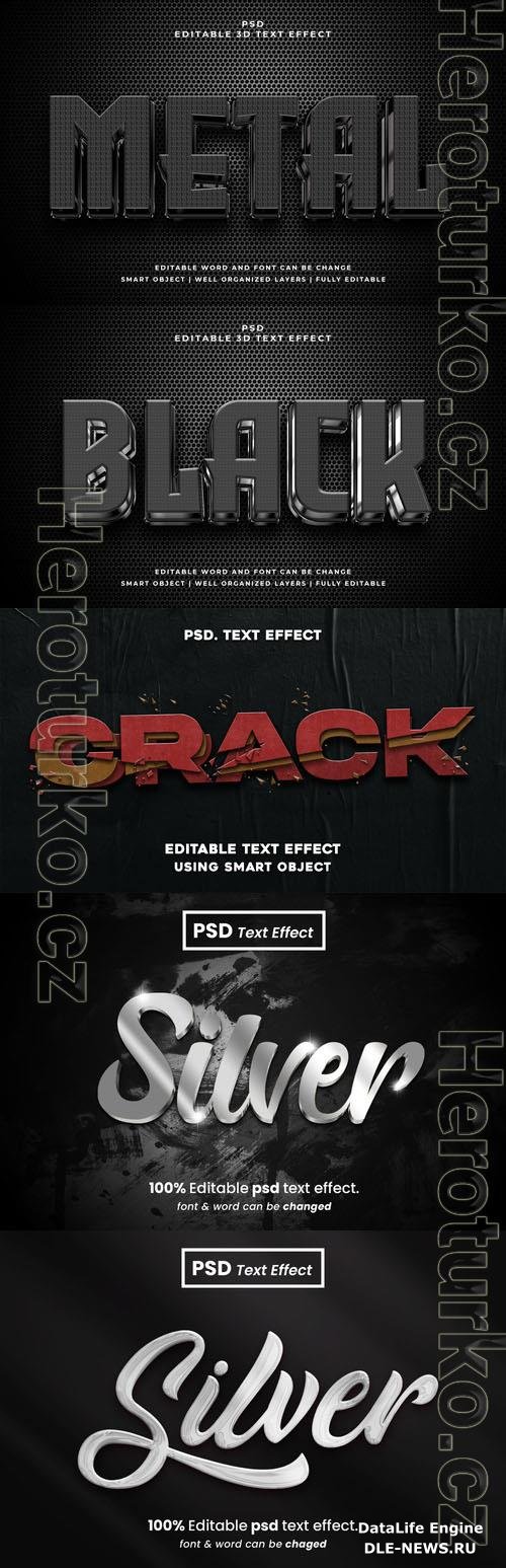 Psd style text effect editable set vol 319