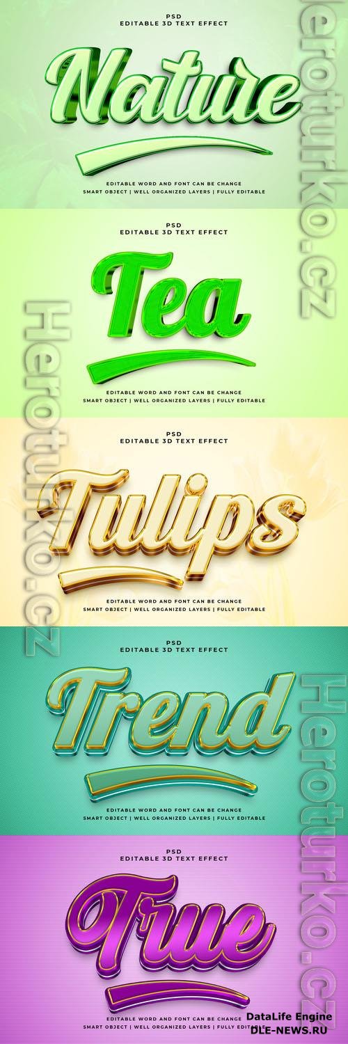 Psd style text effect editable set vol 318