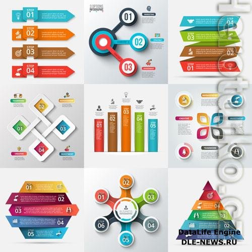 Vector abstract elements of graph diagram with steps creative concept for infographic