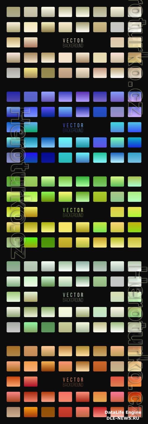 Big set vector swatches gradient