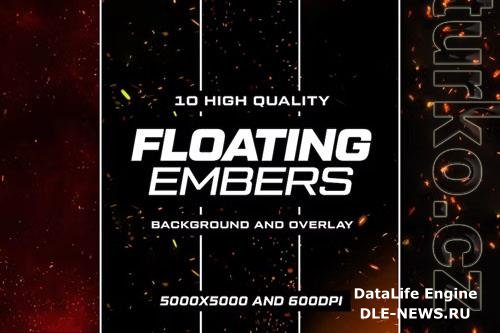 10 Floating Embers Texture Backgrounds & Overlays