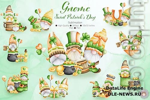 Watercolor Gnome Saint Patrick Collection