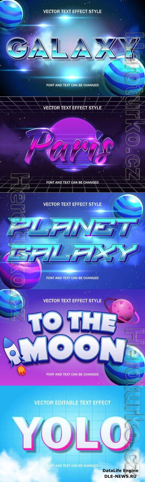 Vector 3d text editable, text effect font design
 set vol 86