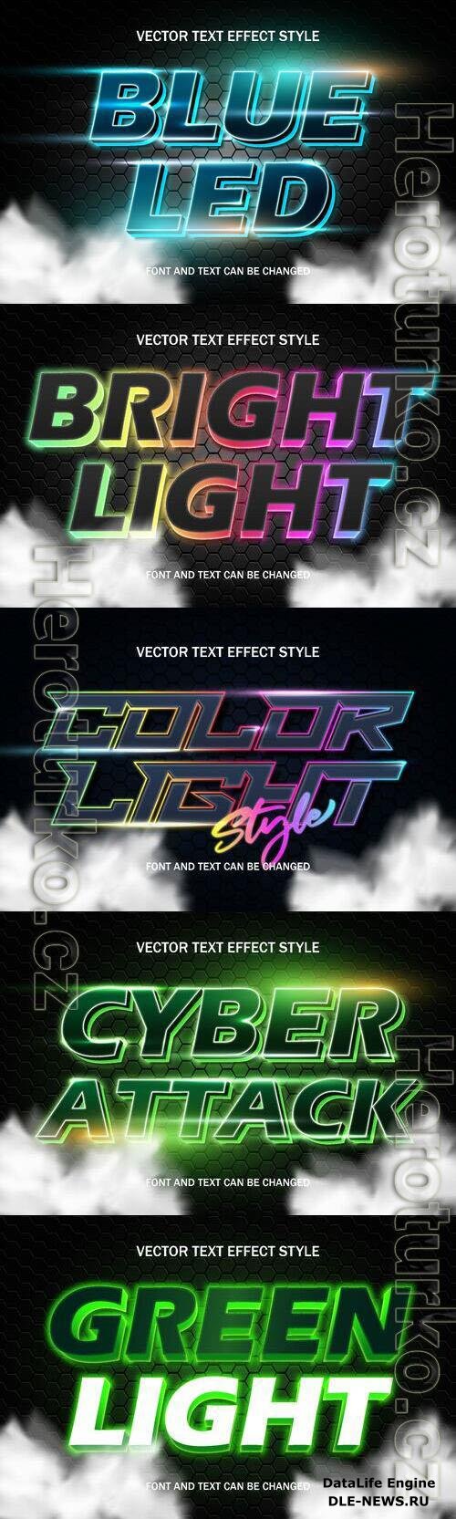 Vector 3d text editable, text effect font design
 set vol 80