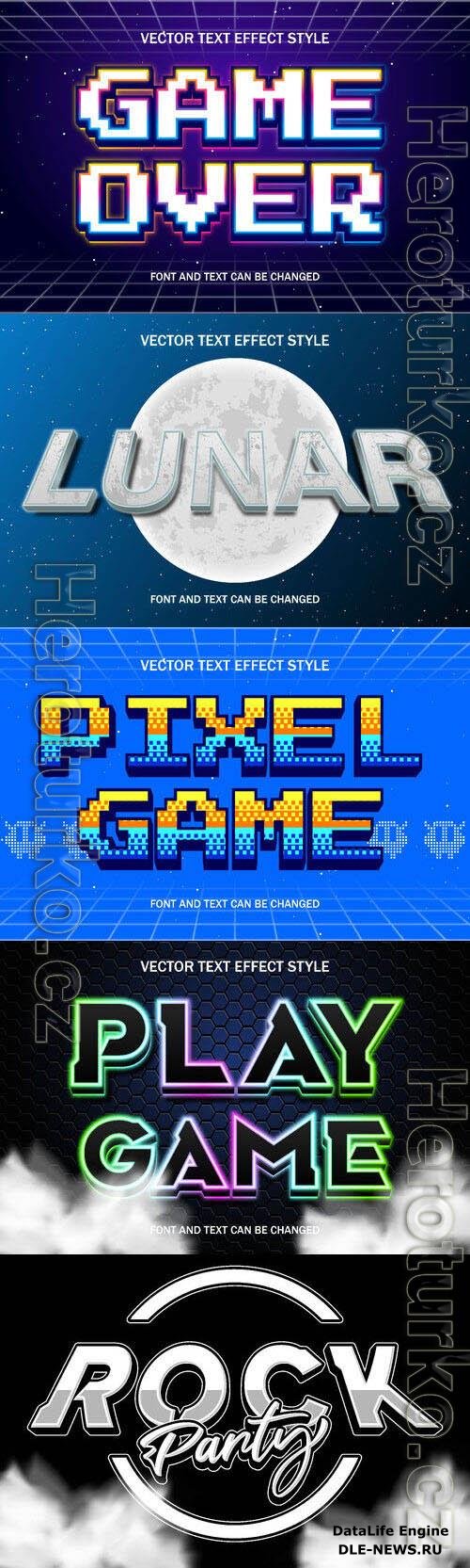 Vector 3d text editable, text effect font design
 set vol 77