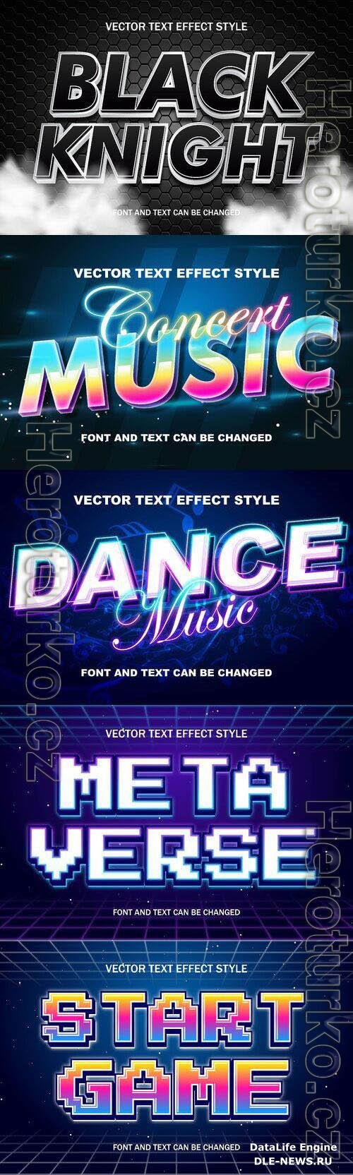 Vector 3d text editable, text effect font design
 set vol 68