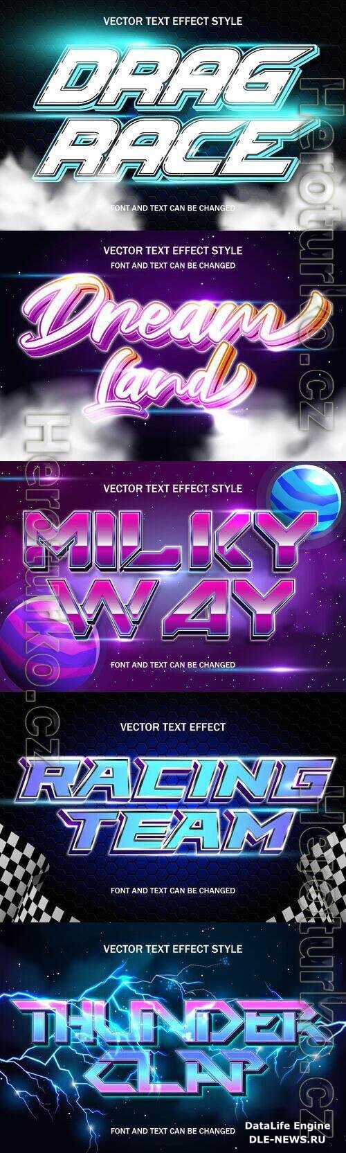 Vector 3d text editable, text effect font design
 set vol 67