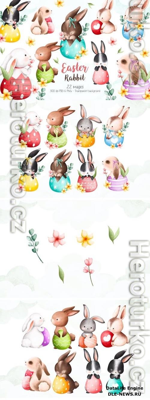 Easter Rabbit Clipart Design