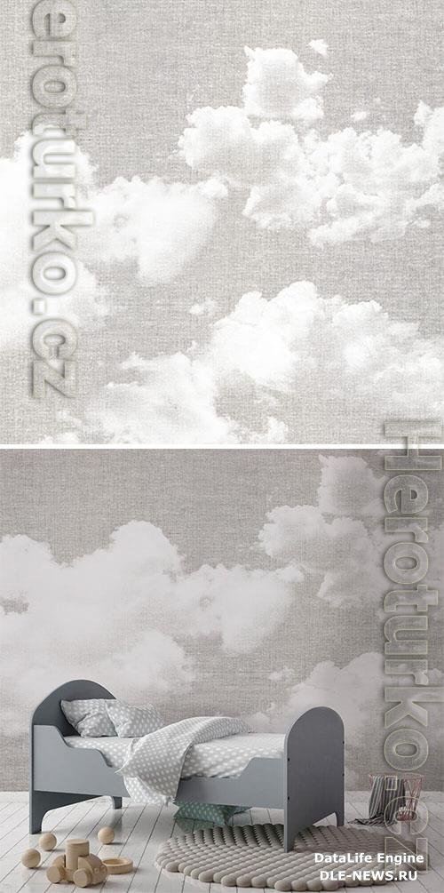 White clouds - Wallpaper for interior design