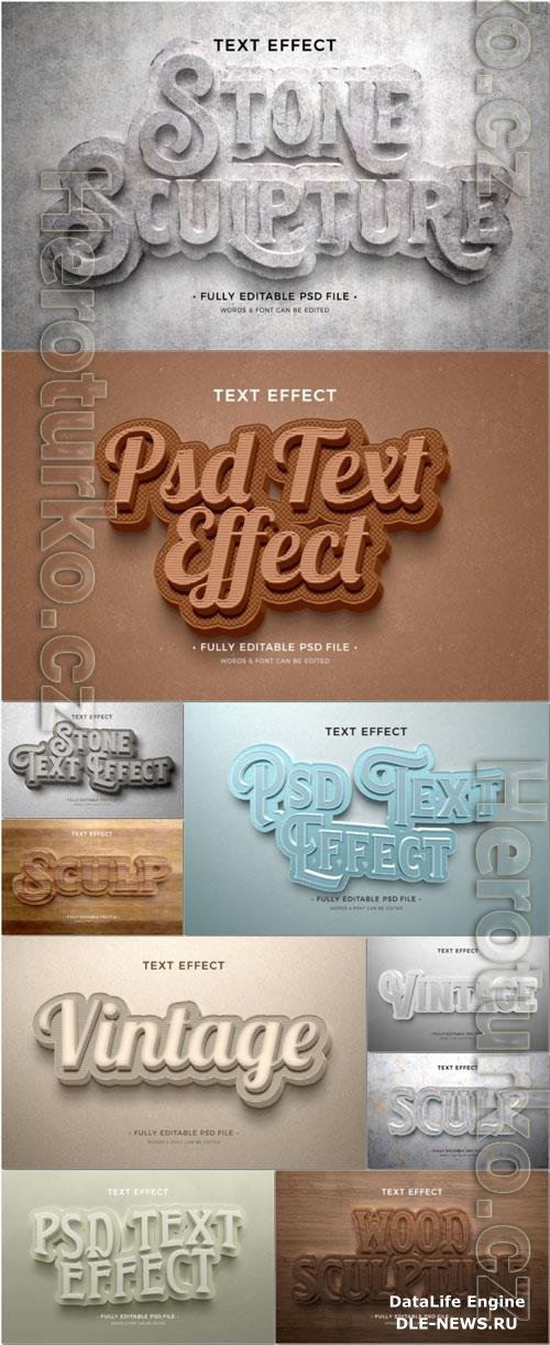 PSD sculping text effect design